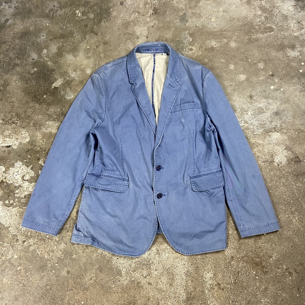 Robert Graham Unconstructed Sport Coat Size 46 Light Blue Paisley Lined Blazer